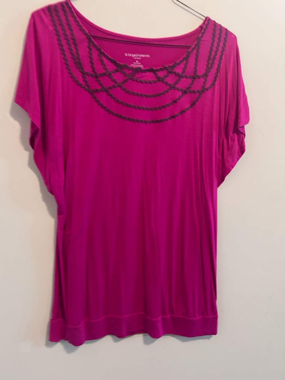 Liz Lange for Target Magenta‎ Scoop Neck Tunic with Ric Rac Detail
